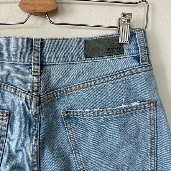 Carmar Light Wash Distressed High Rise Boyfriend Slim Leg Jeans Size 27 - Picture 10 of 11